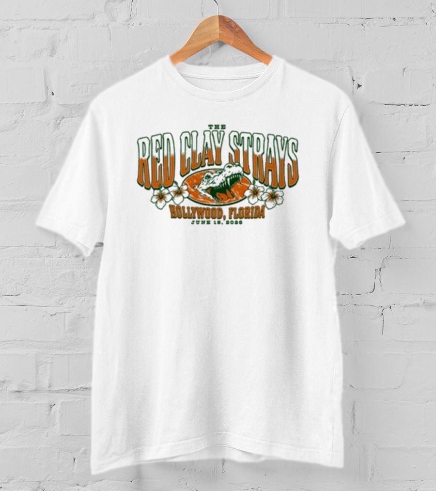 Red Clay Strays June 18 2026 Tour Hollywood Florida T-Shirt