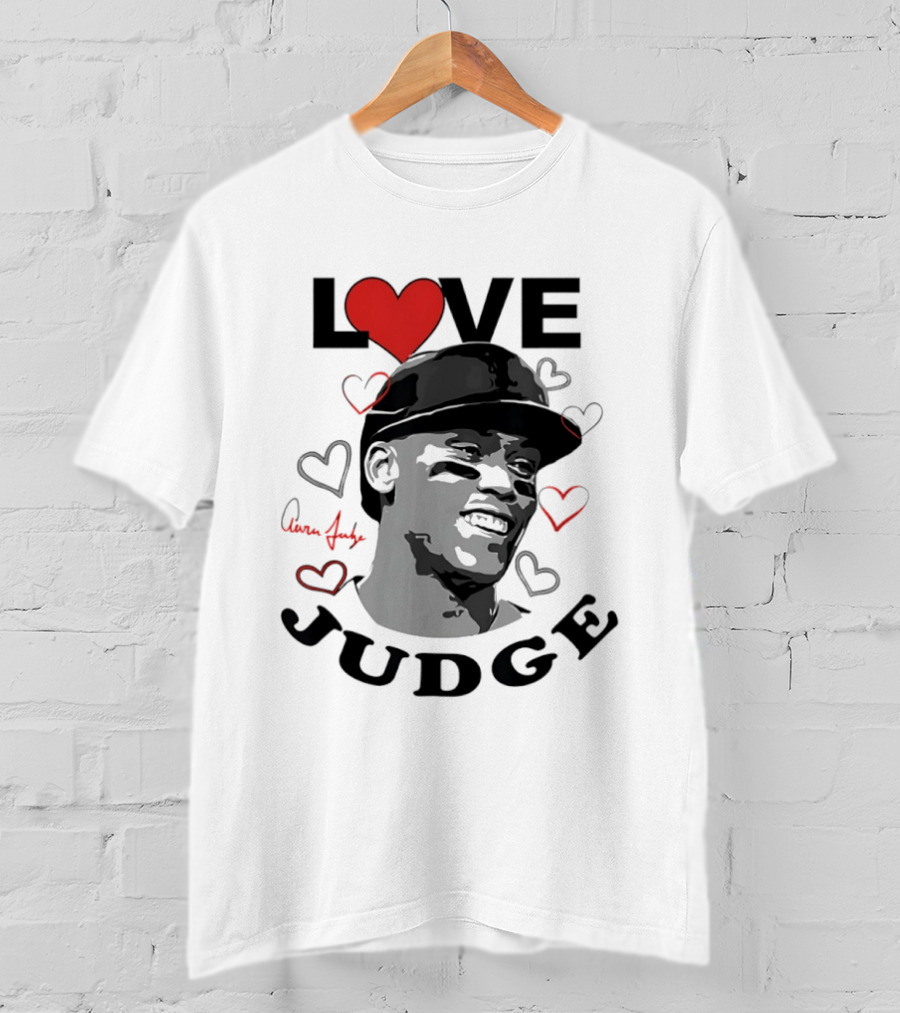 Love Aaron Judge New York Yankees Heart T-Shirt