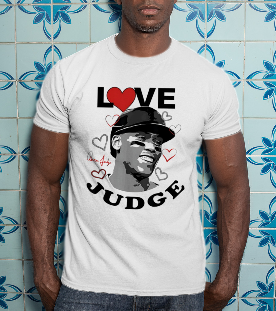 Love Aaron Judge New York Yankees Heart T-Shirt