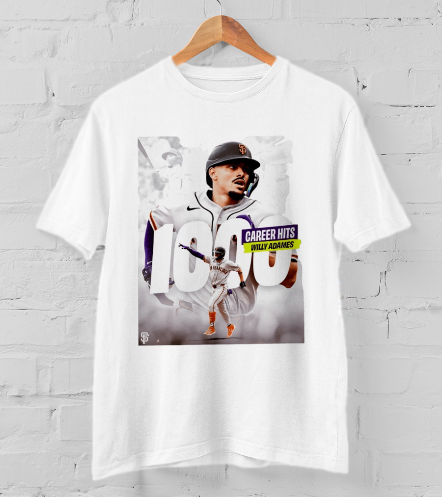 Willy Adames 1000 Career Hits San Francisco T-Shirt