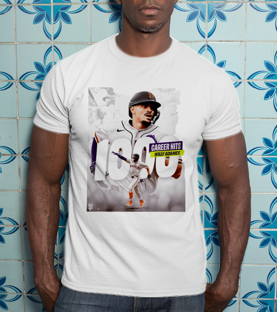 Willy Adames 1000 Career Hits San Francisco T-Shirt