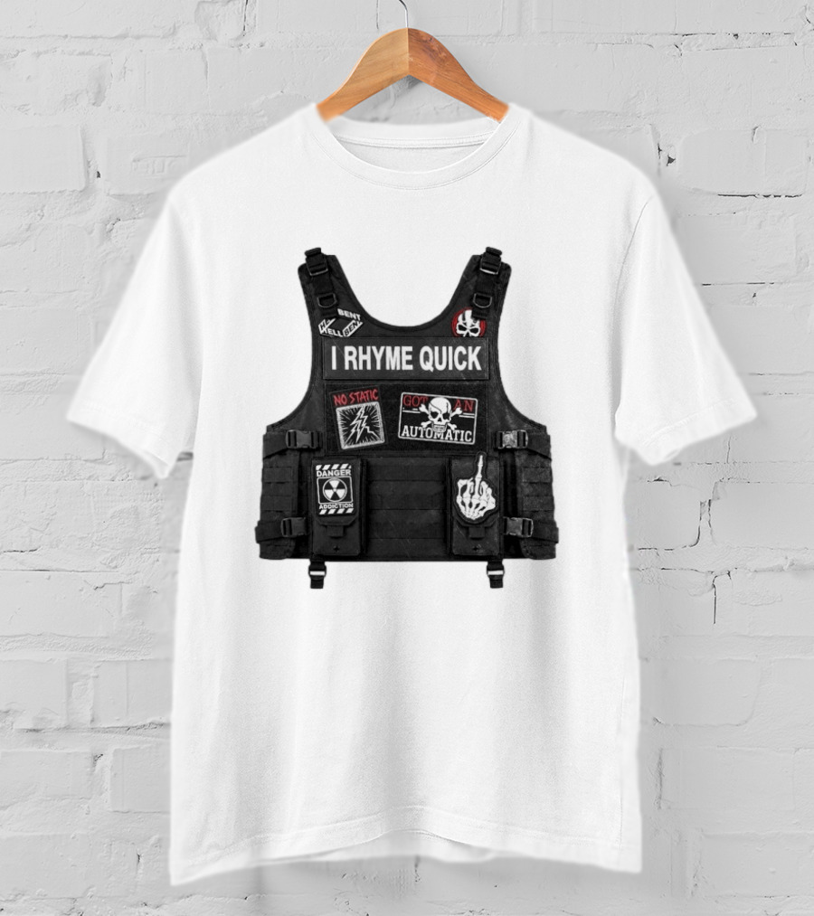 Hellbent Records I Rhyme Quick No Static Got An Automatic Danger Addiction T-Shirt