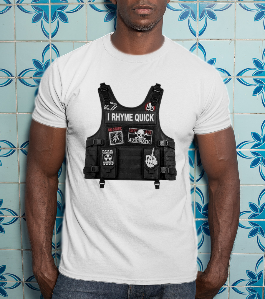 Hellbent Records I Rhyme Quick No Static Got An Automatic Danger Addiction T-Shirt