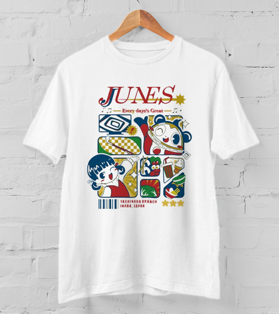 Junes Every Day's Great Nanako Dojima Teddie Persona 4 Inaba Japan Yasoinaba T-Shirt