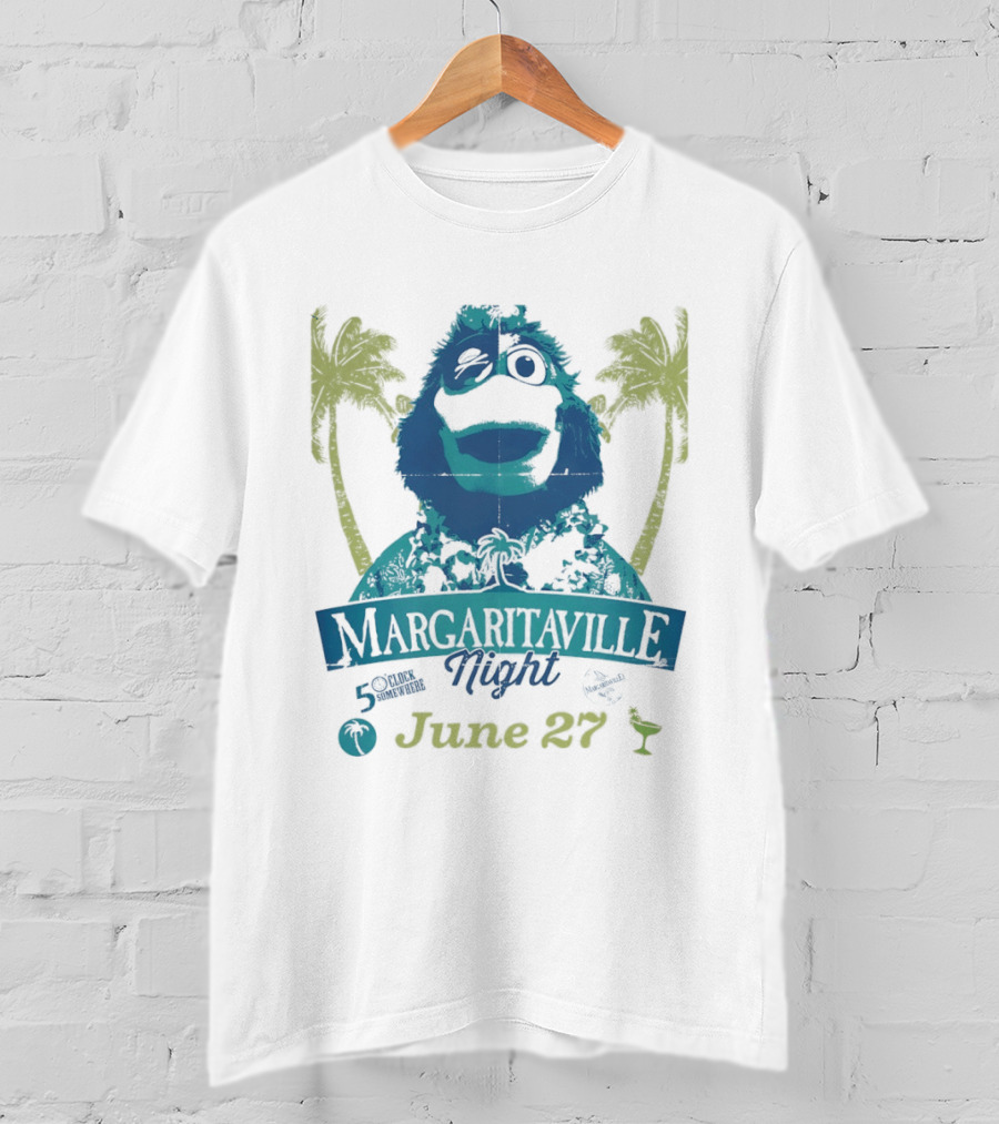 Philly Phanatic Margaritaville Night 5 O' Somewhere June 27 Palm Trees T-Shirt