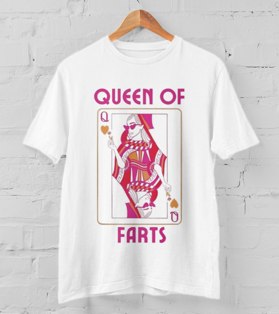 Queen Of Farts Playing Card Design Humor T-Shirt