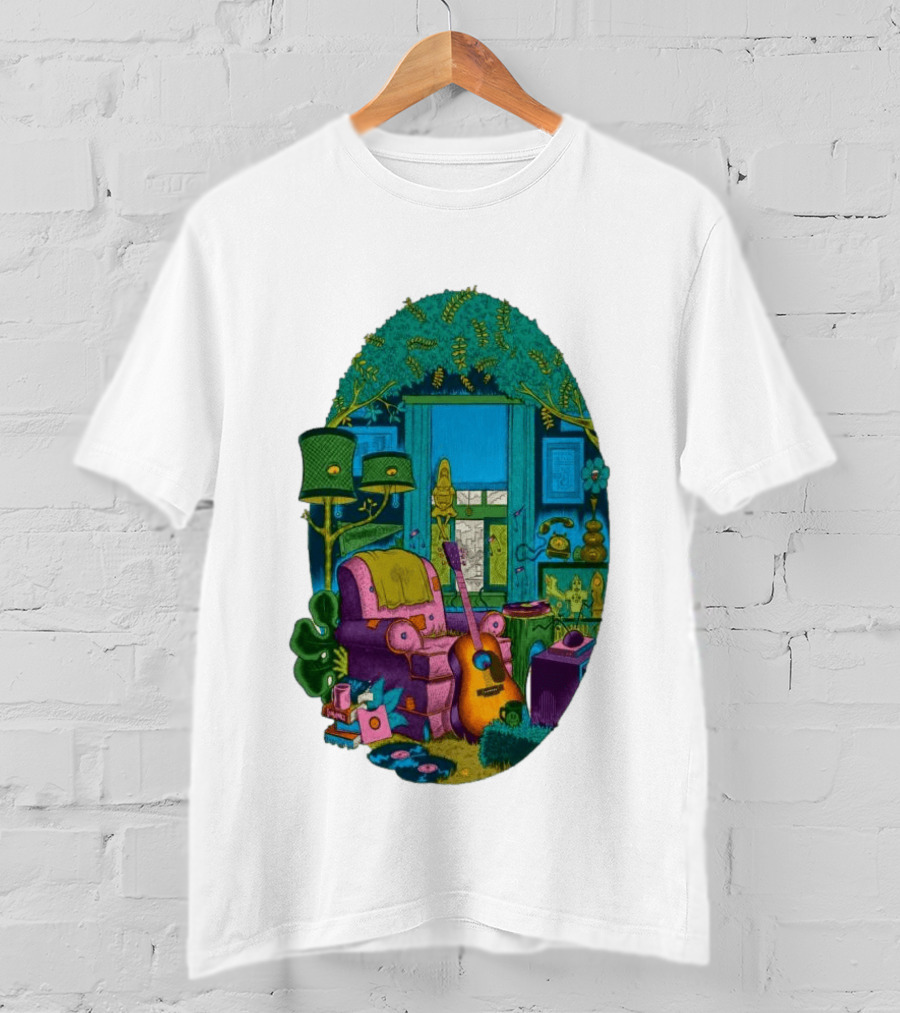 Trey Anastasio June 20 2026 Kleinhans Music Hall Buffalo NY Concert Acoustic Guitar Retro Living Room Aesthetic T-Shirt