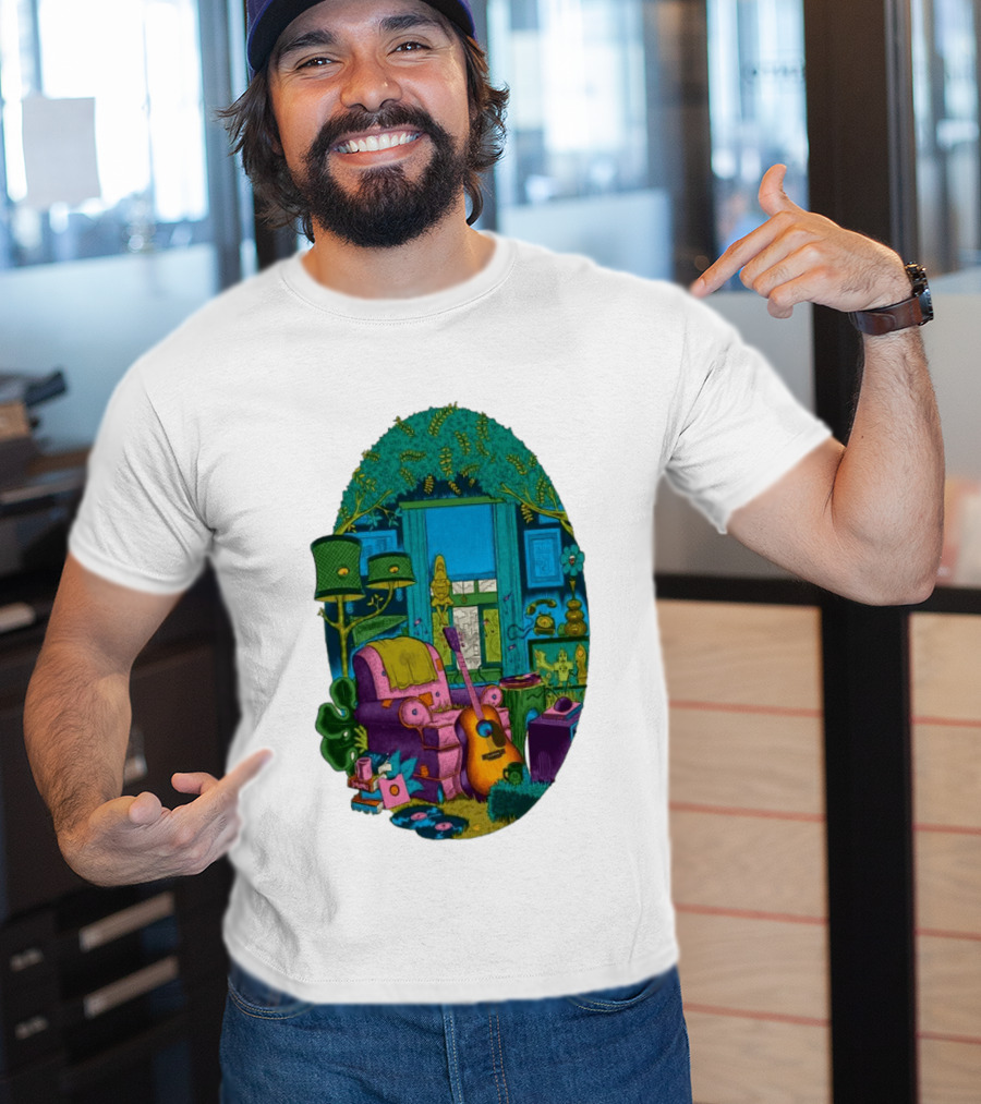 Trey Anastasio June 20 2026 Kleinhans Music Hall Buffalo NY Concert Acoustic Guitar Retro Living Room Aesthetic T-Shirt