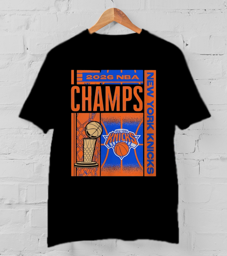 2026 NBA Champs New York Knicks Basketball Trophy T-Shirt