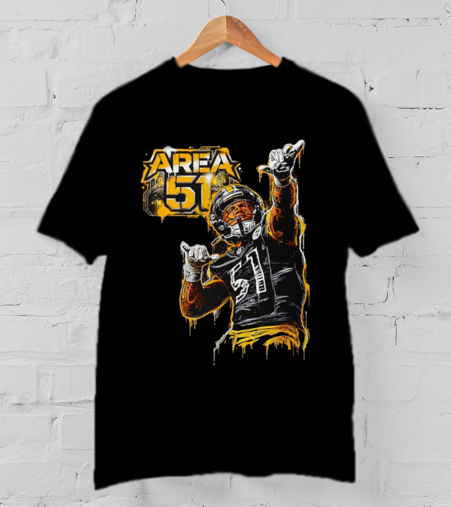 Area 51 Nick Herbig Pittsburgh Steelers Player Football 51 T-Shirt