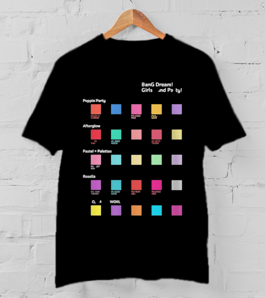 BanG Dream Girls Band Party PoppinParty Afterglow Pastel Palettes Roselia Worl T-Shirt