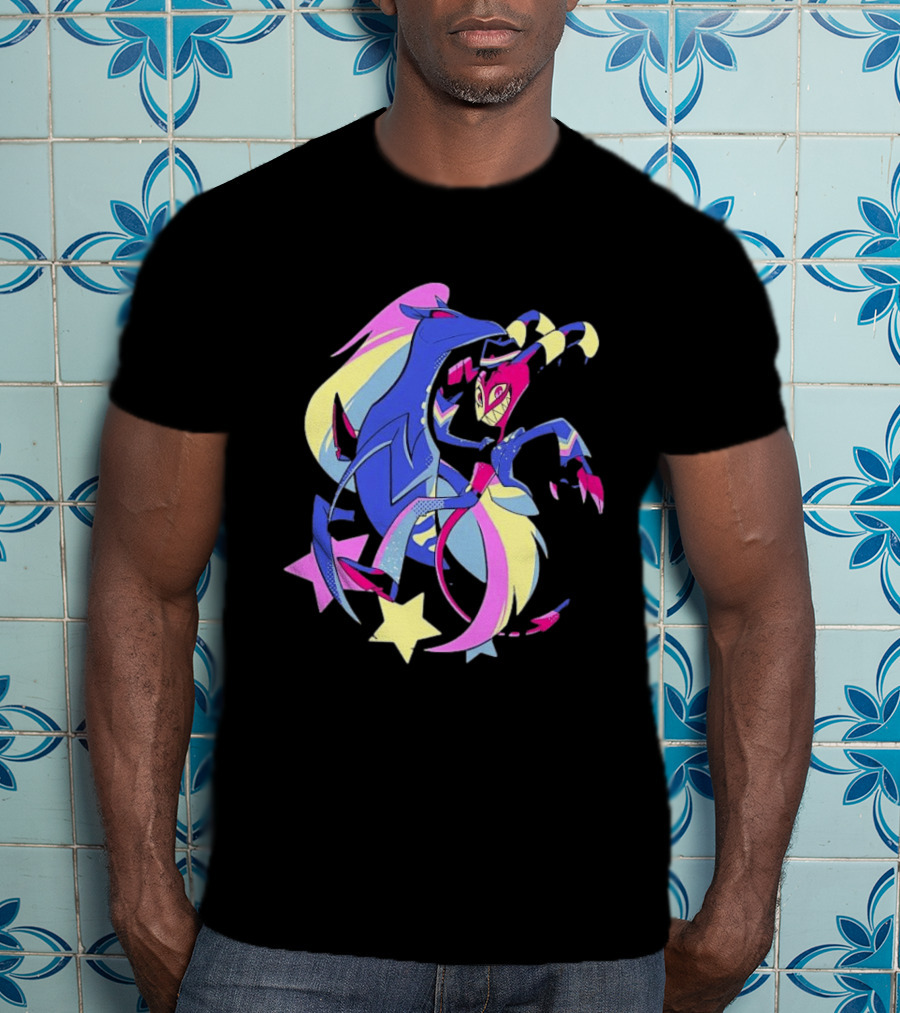 Blitz And Stolas Helluva Boss Neon Aesthetic Stars T-Shirt