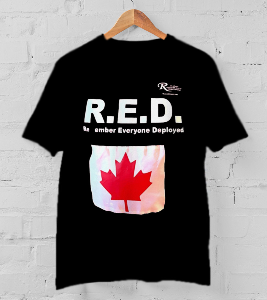 R.E.D. Remember Everyone Deployed Canadian Maple Leaf T-Shirt