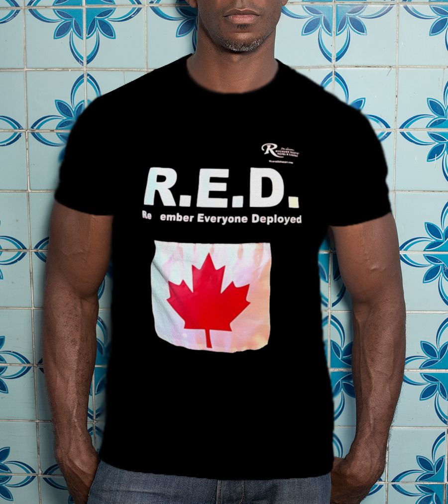 R.E.D. Remember Everyone Deployed Canadian Maple Leaf T-Shirt