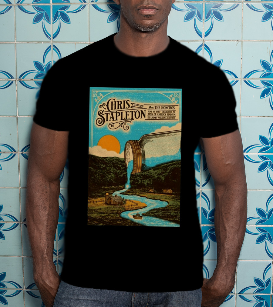 Chris Stapleton Feat. The Honchos June 20 2026 Charlotte NC Bank Of America Stadium Lainey Wilson T-Shirt
