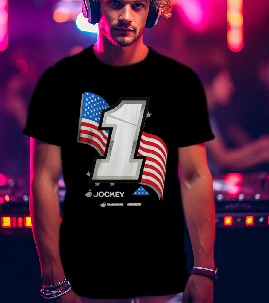 Ross Chastain 1 Jockey Folds Of Honor American Flag Trackhouse NASCAR Racing T-Shirt