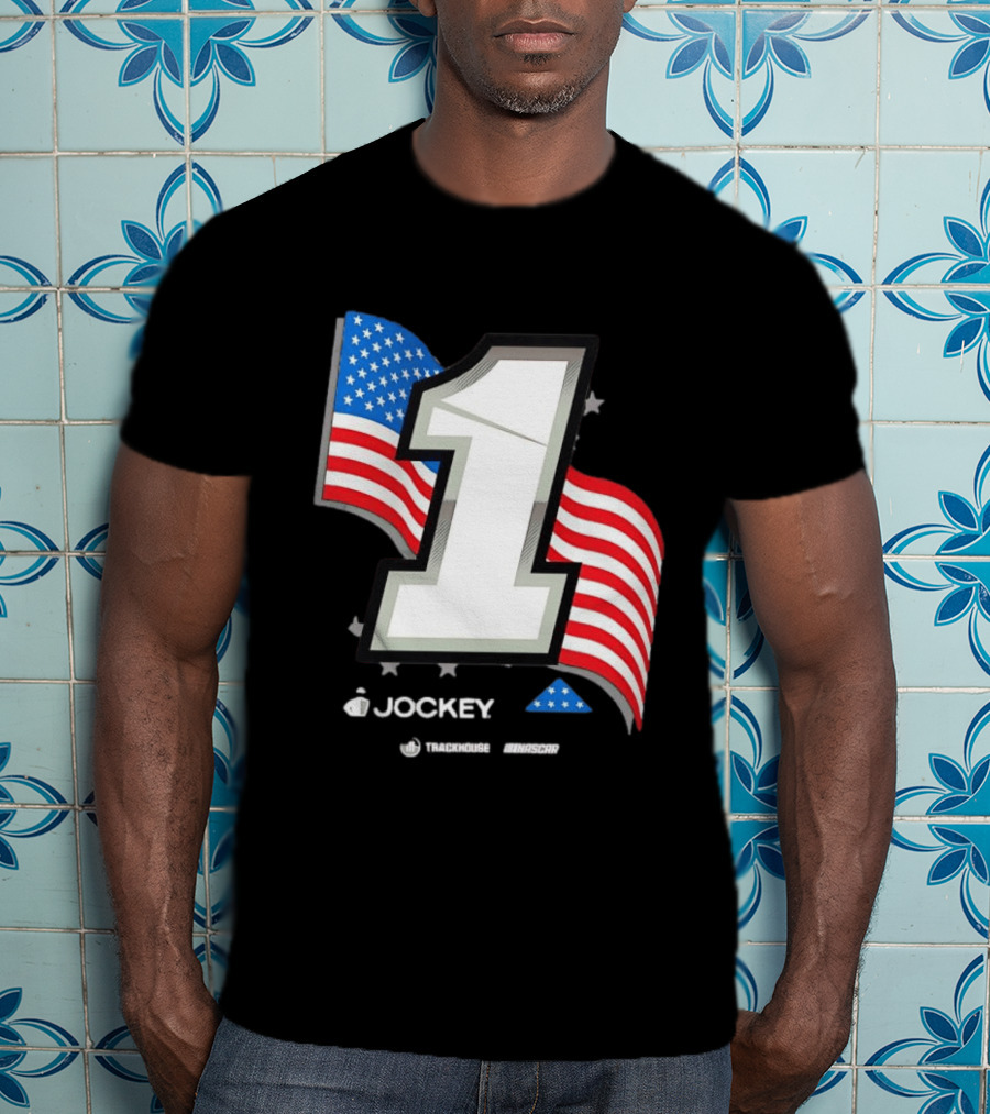 Ross Chastain 1 Jockey Folds Of Honor American Flag Trackhouse NASCAR Racing T-Shirt