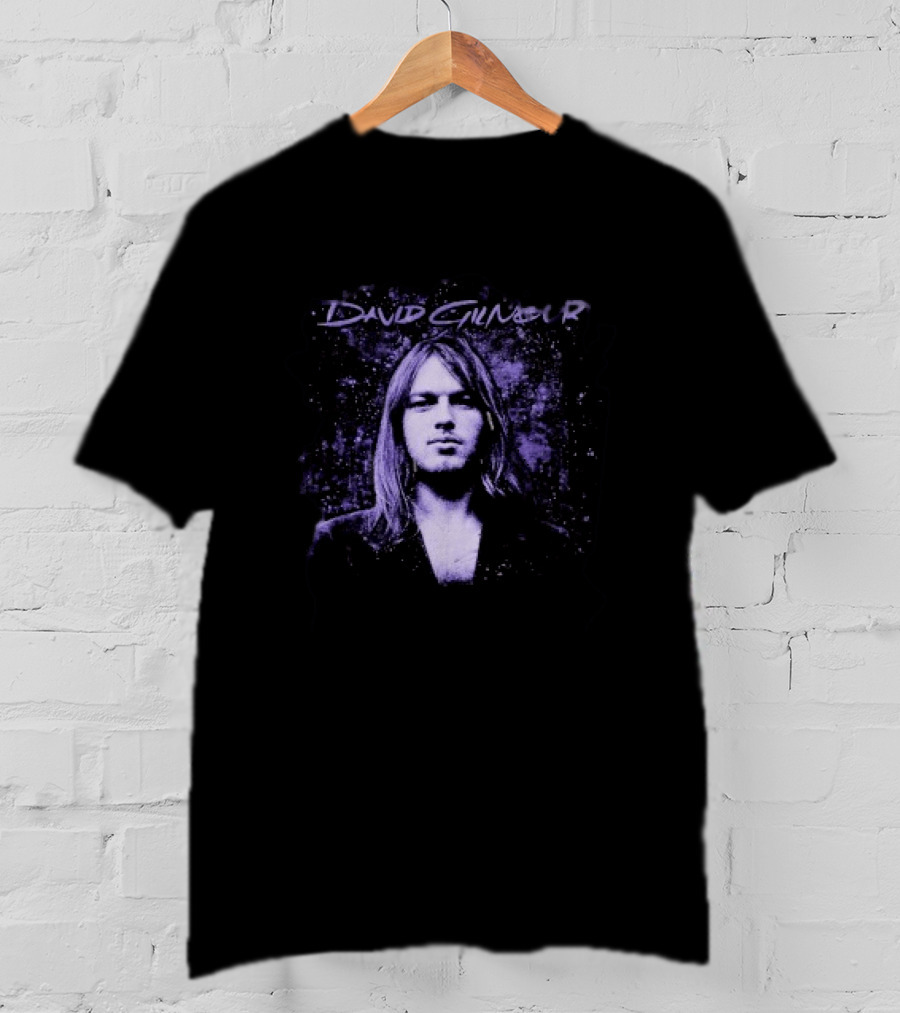 David Gilmour Young David Retro Psychedelic Music Legend Purple T-Shirt