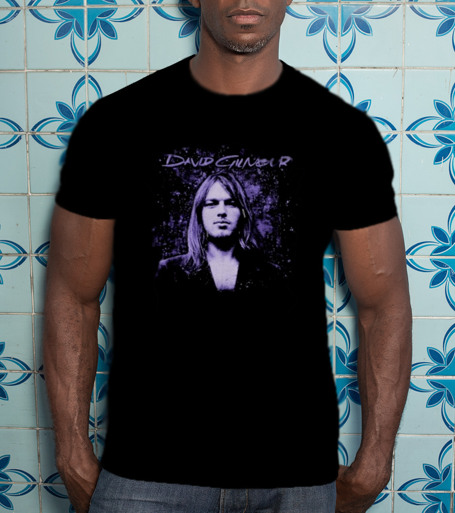David Gilmour Young David Retro Psychedelic Music Legend Purple T-Shirt