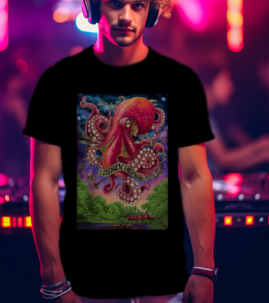 Dirty Heads Northlands Music June 19 2026 Swanzey NH Octopus T-Shirt