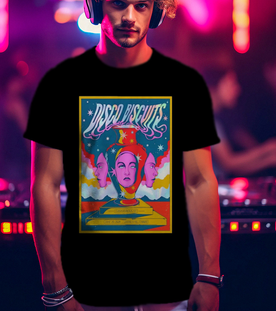Disco Biscuits Canandaigua NY June 20 2026 Lincoln Hill Farms T-Shirt