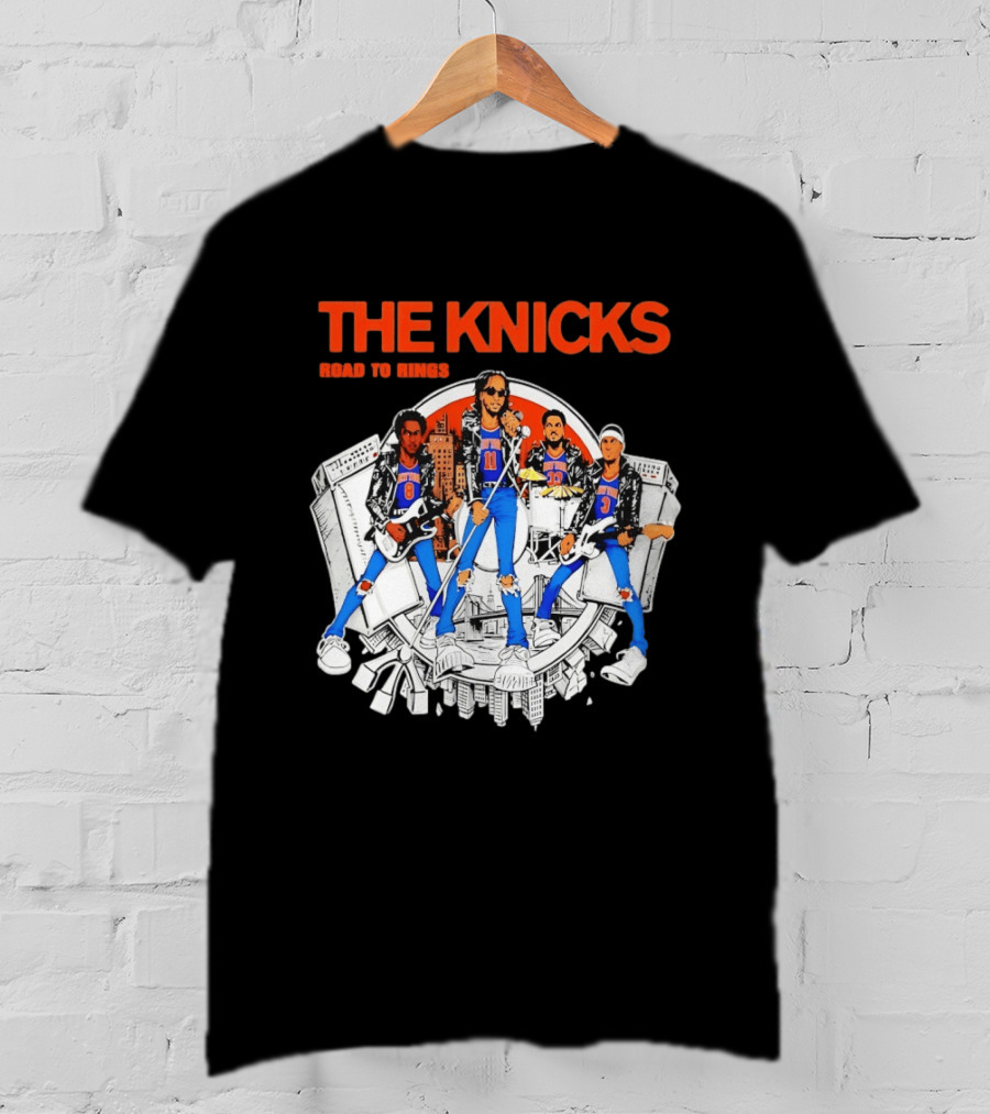 THE KNICKS Players Rock Road To Rings New York Knicks T-Shirt