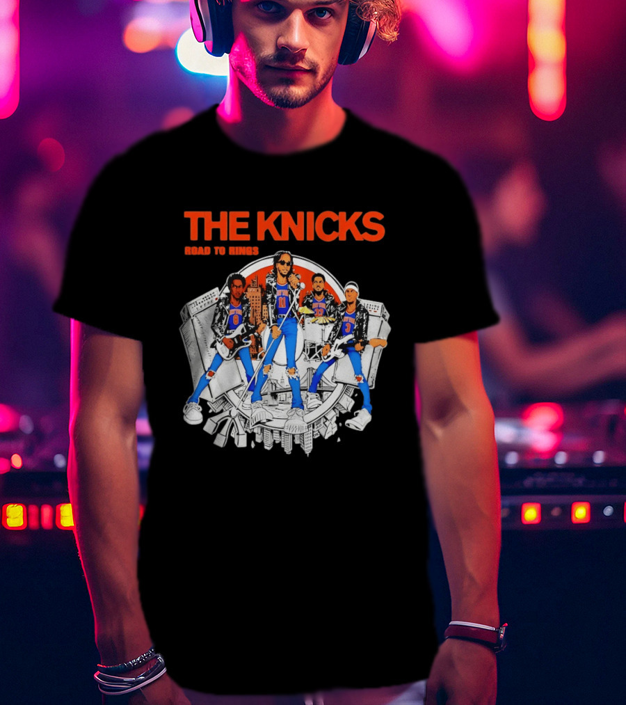THE KNICKS Players Rock Road To Rings New York Knicks T-Shirt