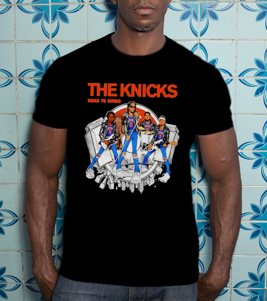 THE KNICKS Players Rock Road To Rings New York Knicks T-Shirt