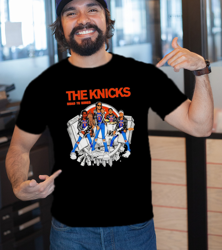 THE KNICKS Players Rock Road To Rings New York Knicks T-Shirt