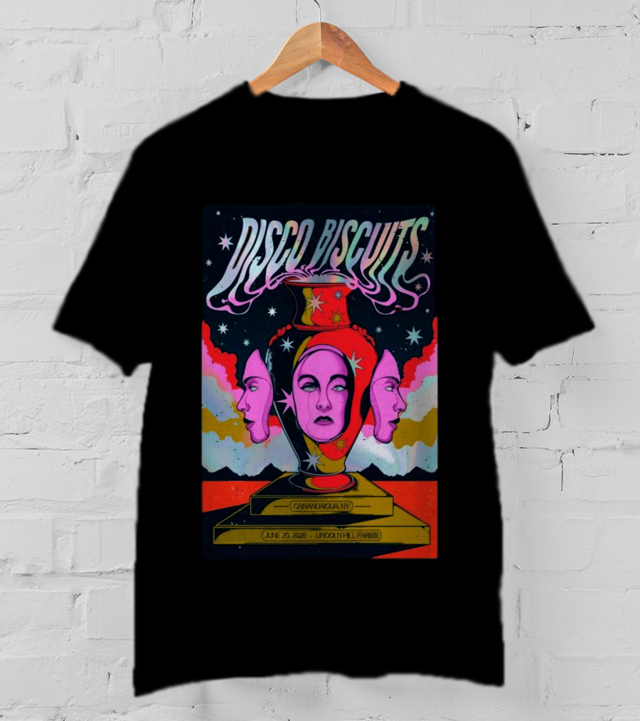 Disco Biscuits Lincoln Hill Farms June 20 2026 Canandaigua NY Psychedelic T-Shirt