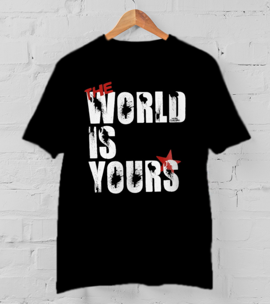 The World Is Yours Red Star Bullethole T-Shirt
