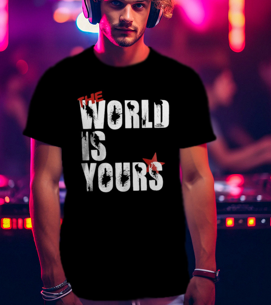 The World Is Yours Red Star Bullethole T-Shirt