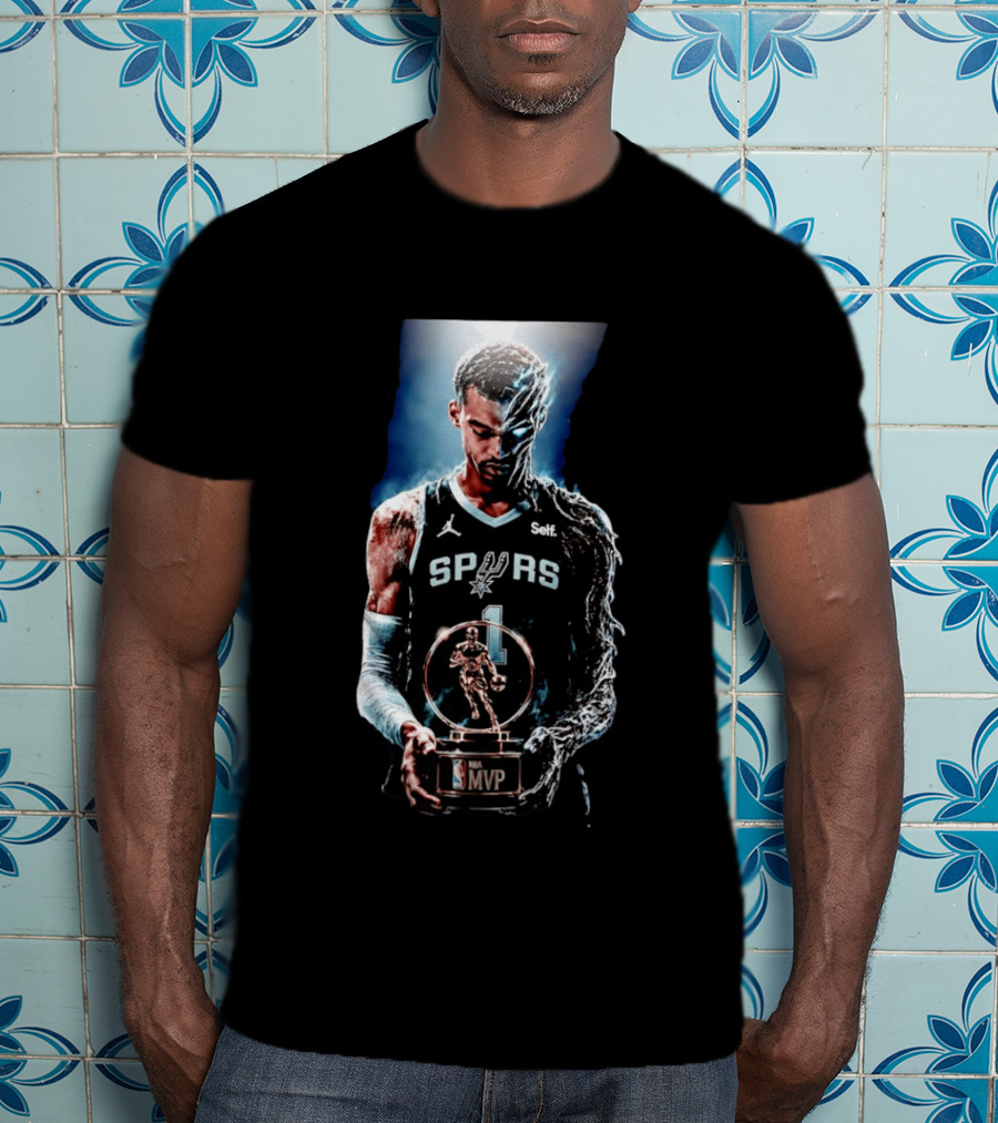 Victor Wembanyama San Antonio Spurs NBA MVP Self Number 1 Basketball Star T-Shirt