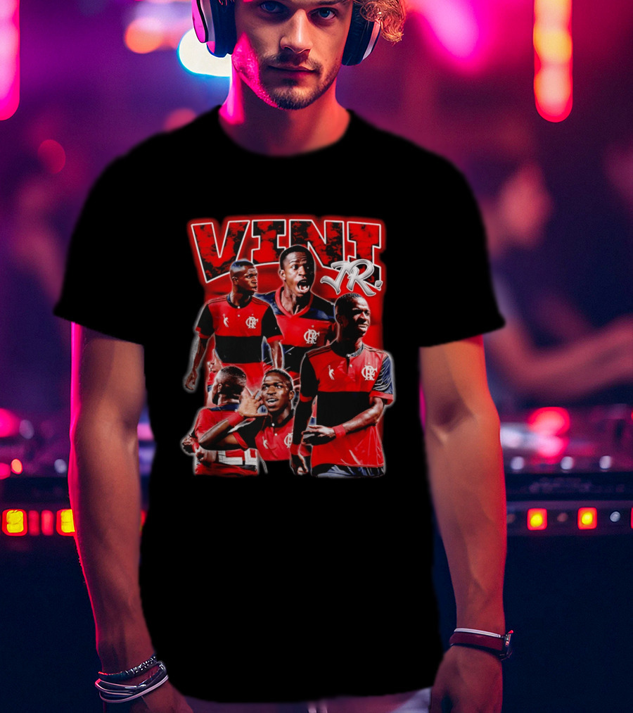 Vini Jr Flamengo Vinicius Junior Collage T-Shirt