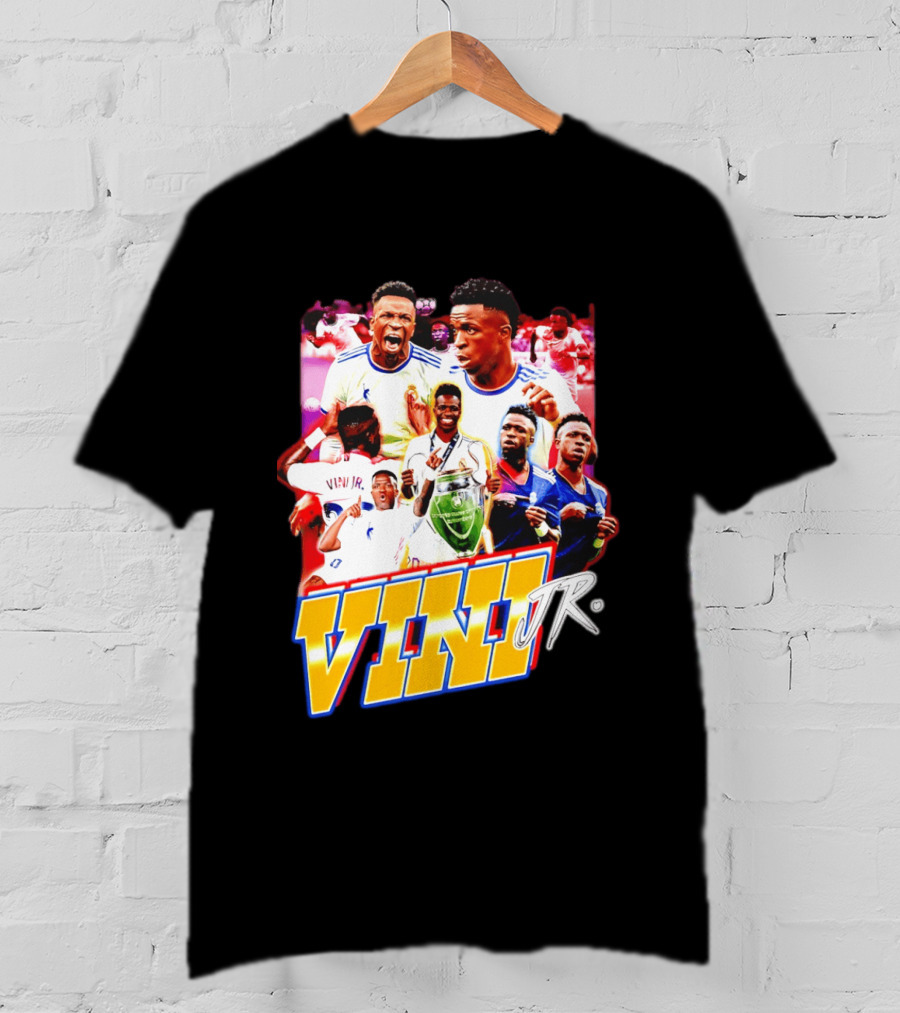 Vini Jr Vinicius Junior Real Madrid Football Collage T-Shirt