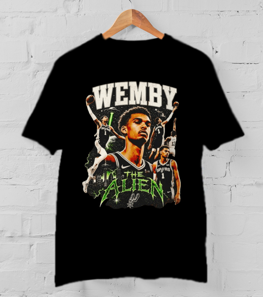 Wemby Victor Wembanyama The Alien San Antonio Spurs NBA Basketball T-Shirt