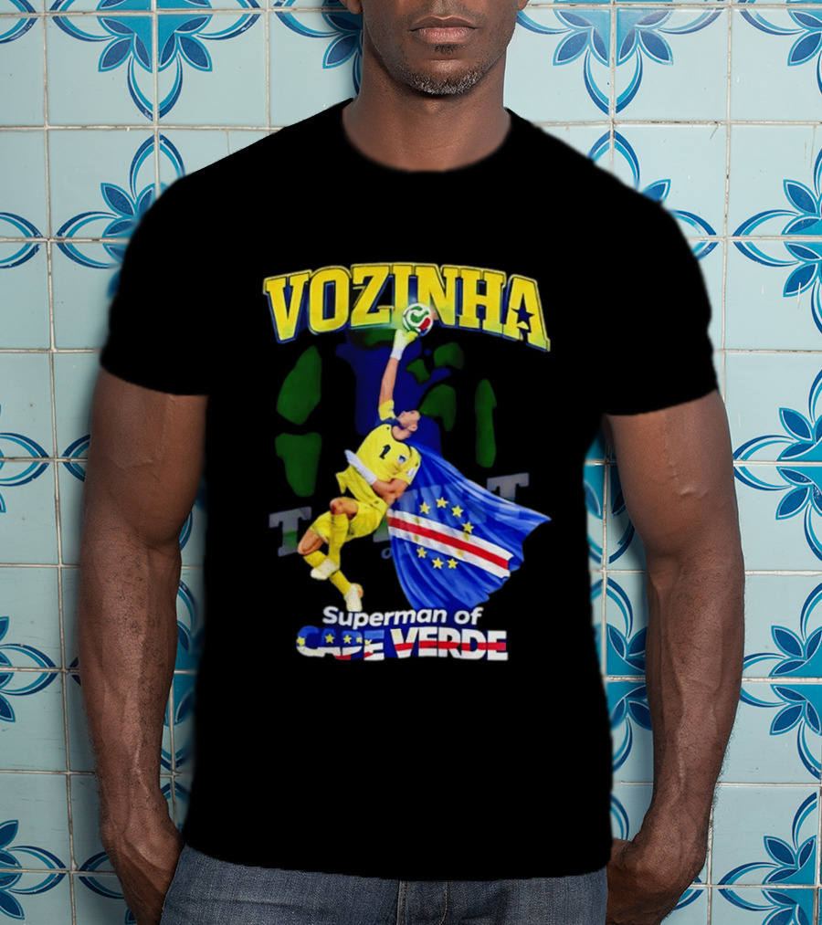 2026 Vozinha Superman Cape Verde Socer Hero T-Shirt
