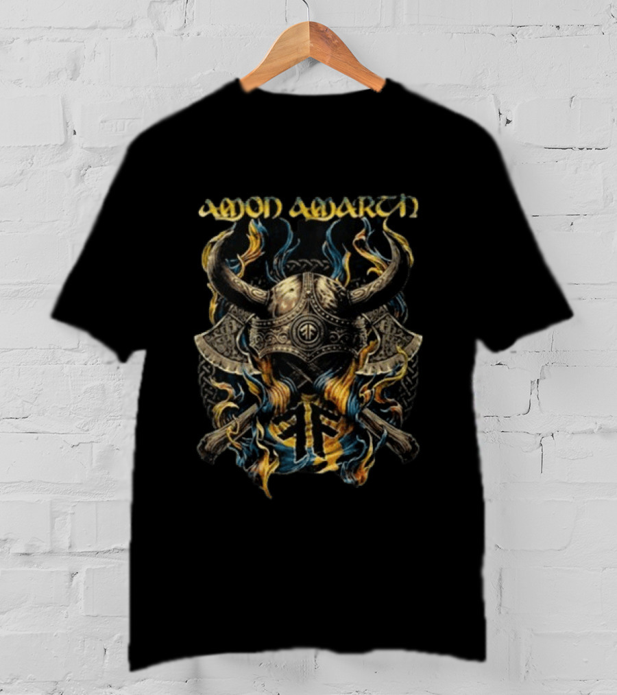 Amon Amarth Viking Helmet Axe Flames If You Survive Maybe The Gods Have Other Plans For You T-Shirt