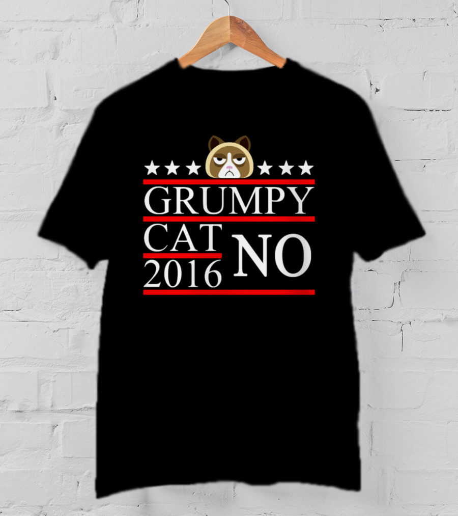 Grumpy Cat NO 2016 Five Stars T-Shirt