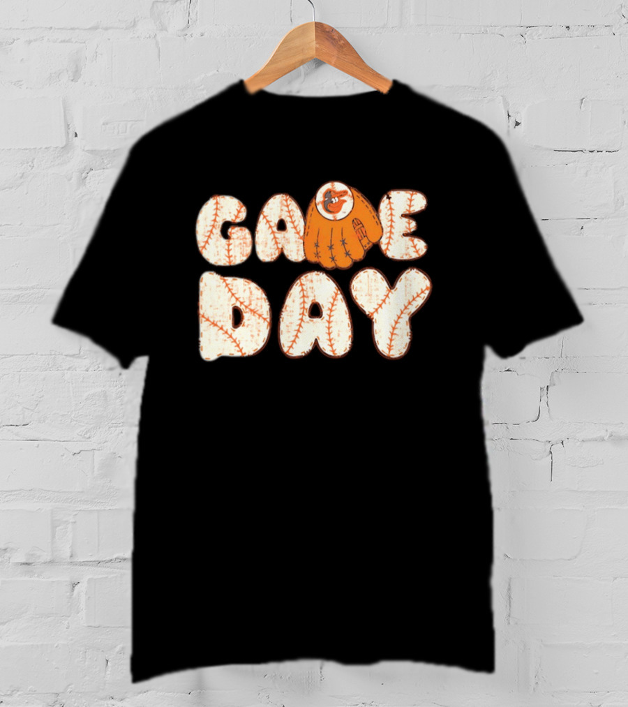 Baltimore Orioles Game Day Baseball Glove MLB T-Shirt