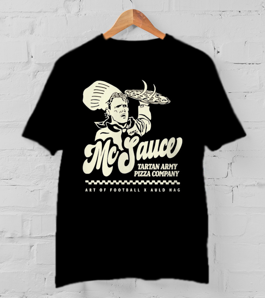 McSauce Tartan Army Pizza Company Art Of Football X Auld Hag T-Shirt