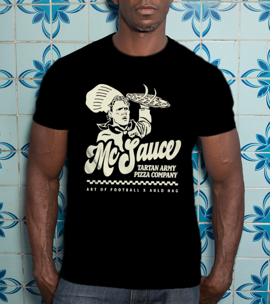 McSauce Tartan Army Pizza Company Art Of Football X Auld Hag T-Shirt