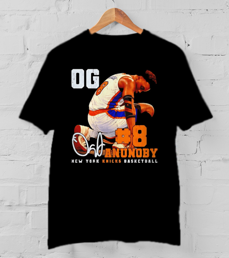 OG Anunoby Number 8 New York Knicks Basketball T-Shirt