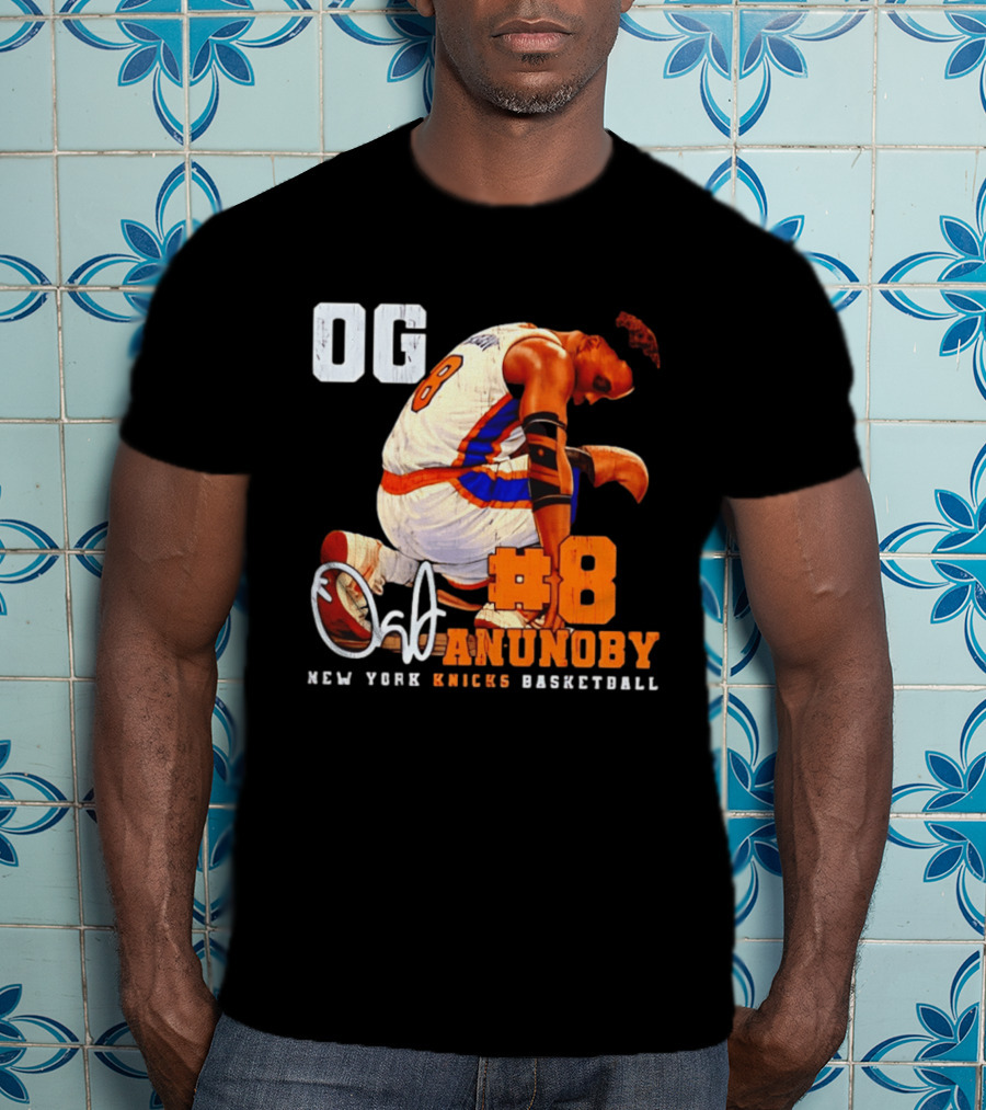 OG Anunoby Number 8 New York Knicks Basketball T-Shirt