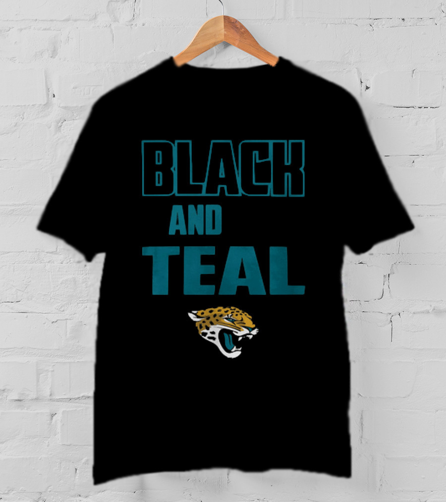 Jaguars Black And Teal Blanket With Iconic Jaguar T-Shirt