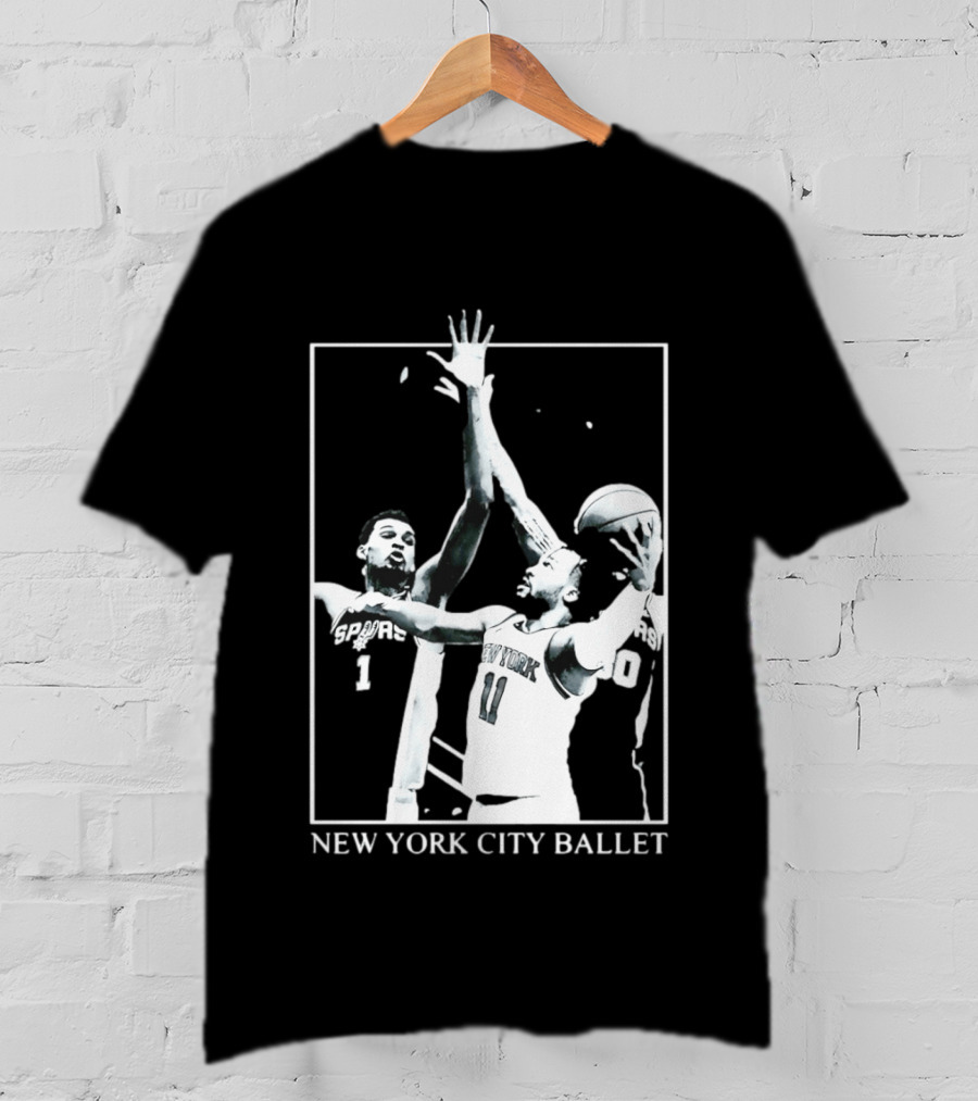 Jalen Brunson New York Spurs NBA Matchup Ballet Performance T-Shirt