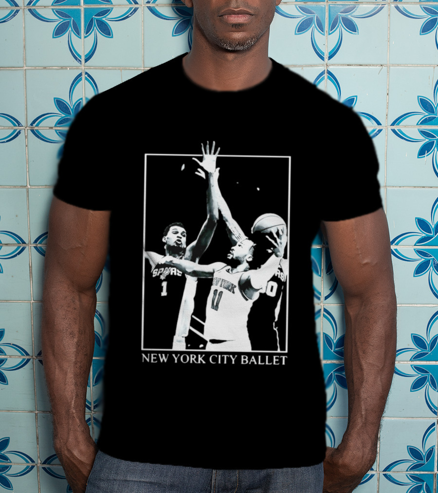Jalen Brunson New York Spurs NBA Matchup Ballet Performance T-Shirt