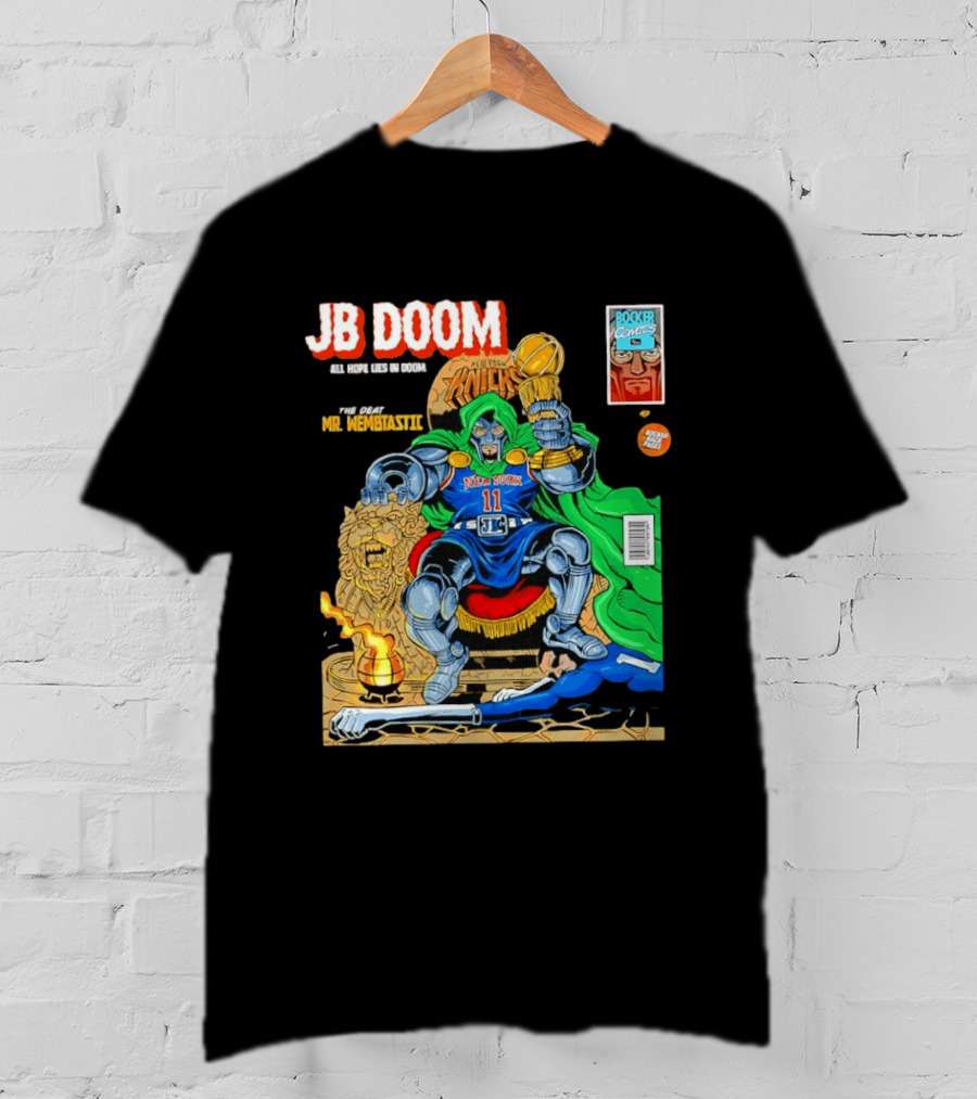 JB Doom New York Knicks 2026 NBA Champs The Death Of Mr. Wembtastic T-Shirt