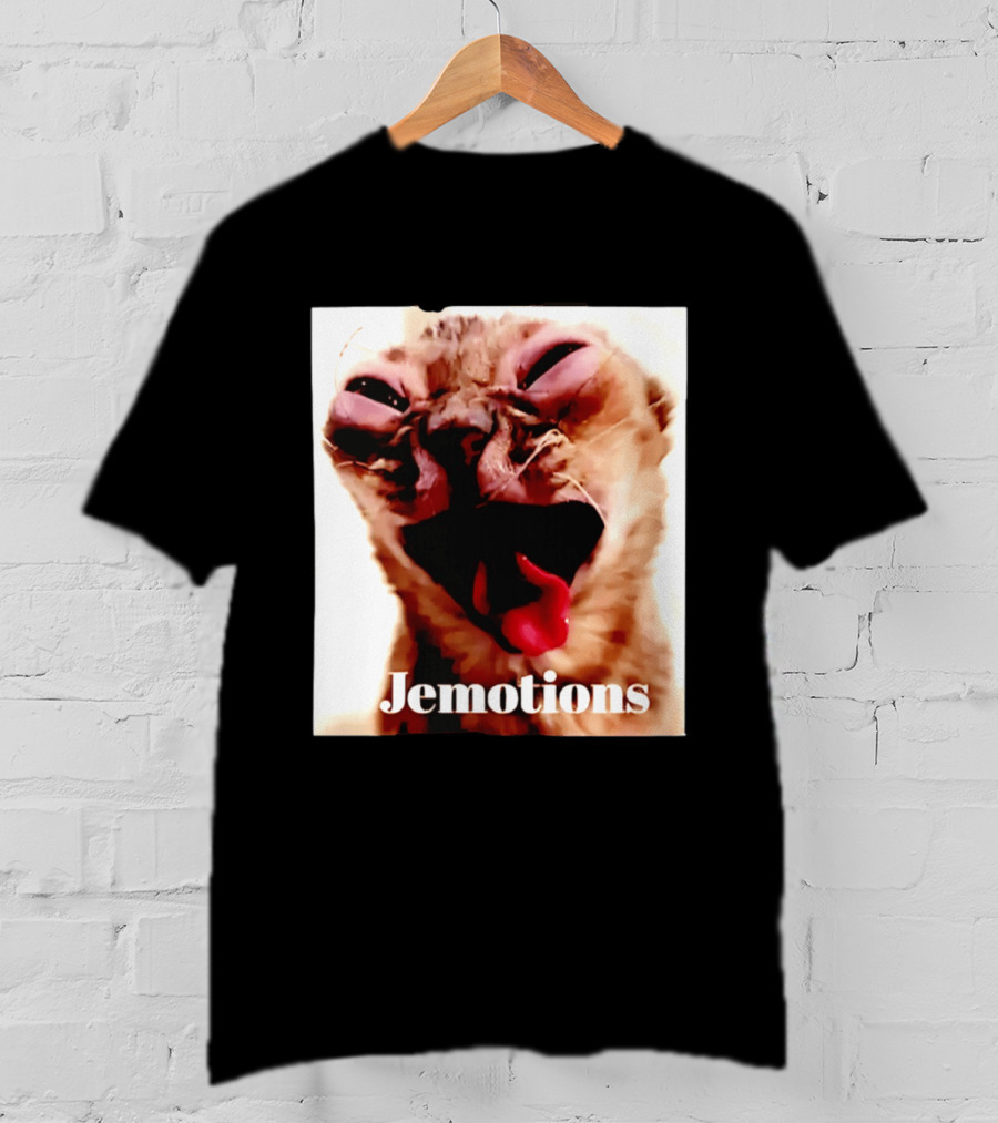 Jemotions Cat Funny Kitten Face Hilarious Expression T-Shirt