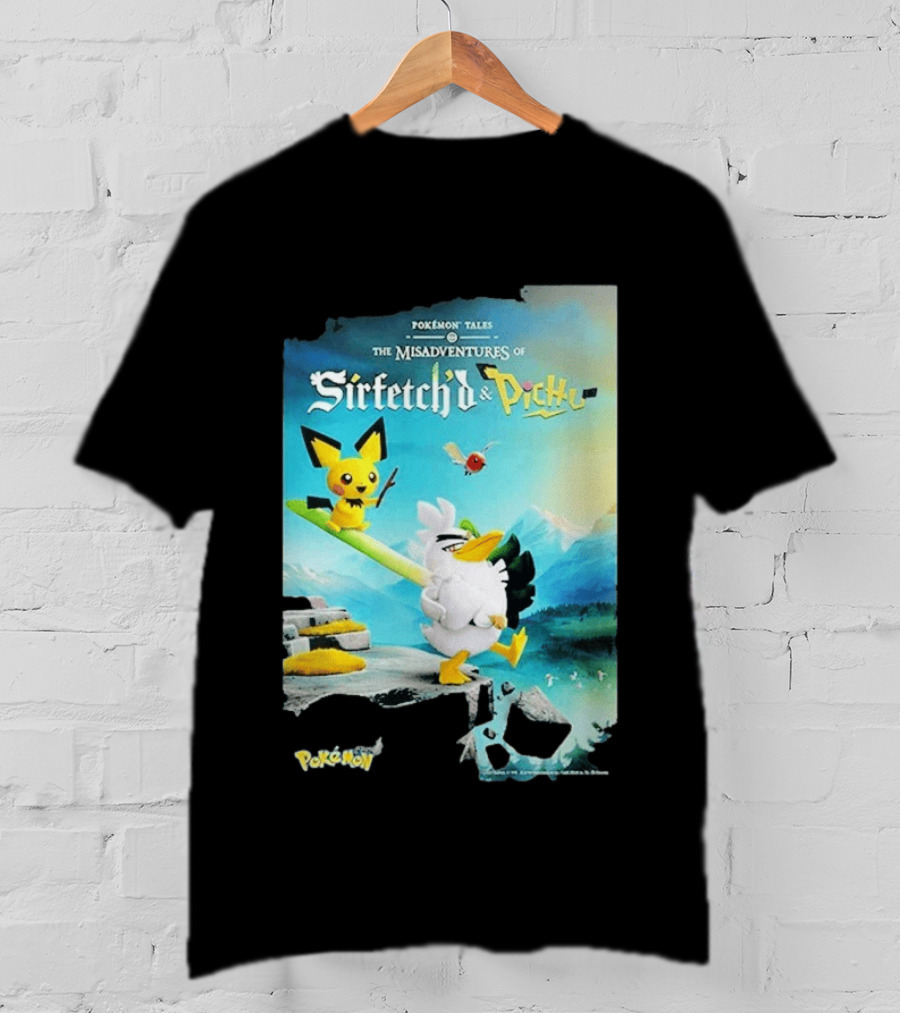 Pokémon Tales The Misadventures Of Sirfetch'd And Pichu Adventure Scene T-Shirt